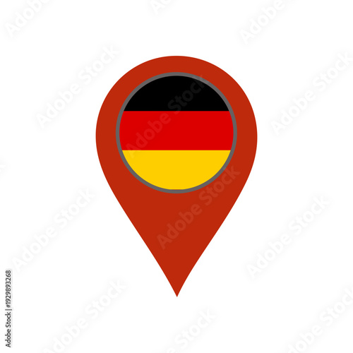 pin with the Germany flag vector 
Vector pin with the flag on a white background