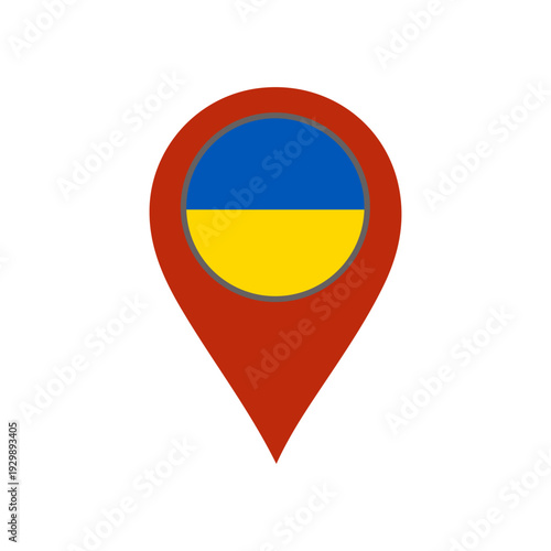 pin with the Ukraine flag vector 
Vector pin with the flag on a white background