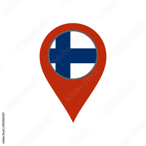 pin with the finland flag vector 
Vector pin with the flag on a white background