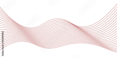 Brown wavy lines create an abstract vector illustration with a digital flow design for a modern technology background wallpaper