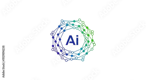 Artificial Intelligence AI Logo Design Element.