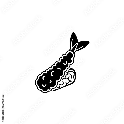 Minimalist black and white line drawing of a jumping whale