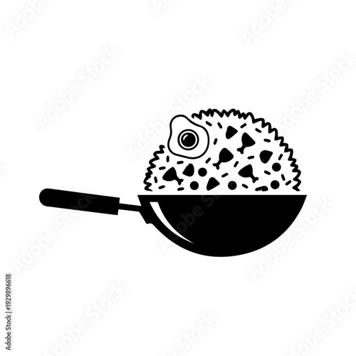 Whimsical black and white spotted spoon with a playful, cartoonish face design
