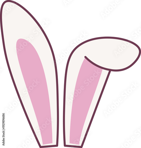 Bunny Ears Folded Cartoon