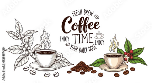 Fresh Brew Coffee Time - Enjoy Your Daily Dose