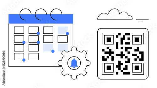 Digital scheduling. Digital scheduling integrates QR code technology for efficient time management. Digital scheduling for planning, notifications, and cloud accessibility. Ideal for business tools