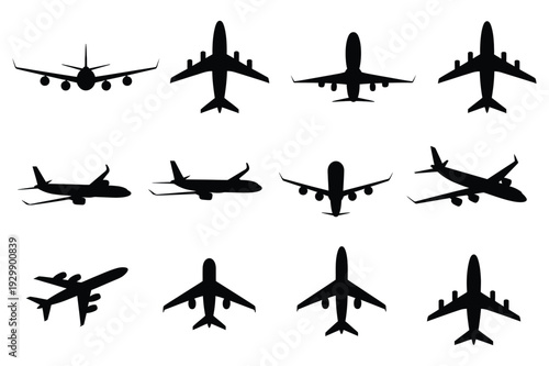 Airplane Silhouettes Collection aircraft aviation
