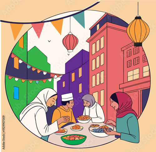 vector illustration of a city