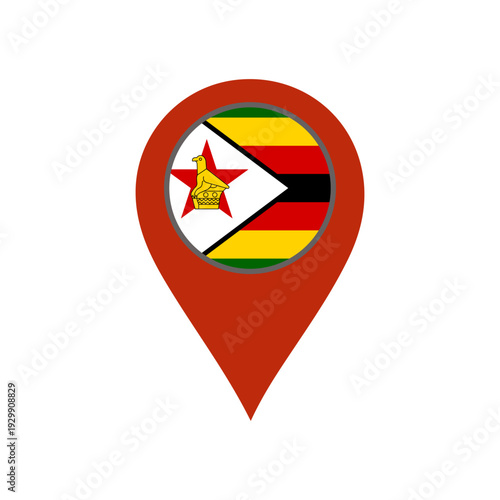 pin with the zimbabwe flag vector 
Vector pin with the flag on a white background