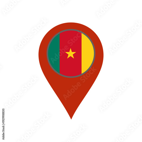pin with the cameroon flag vector 
Vector pin with the flag on a white background