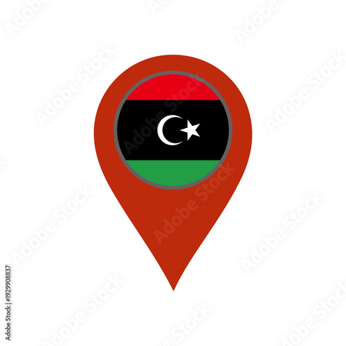 pin with the Libya flag vector 
Vector pin with the flag on a white background