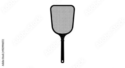 a black fly swatter an essential household tool for effective insect control and pest management on white.