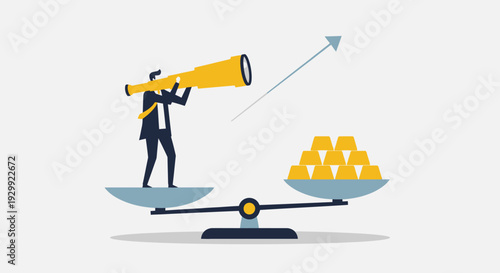 Effort vs Profit Balance Concept Illustration