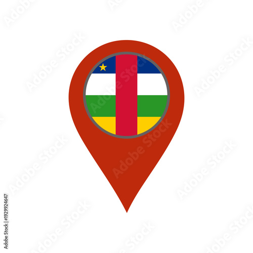 pin with the Central African Republic flag vector 
Vector pin with the flag on a white background