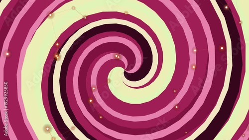 Vibrant pink and yellow swirl pattern with sparkles