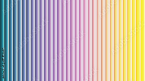 A mesmerizing vertical striped gradient shifts from deep teal through purple and pink to sunny yellow