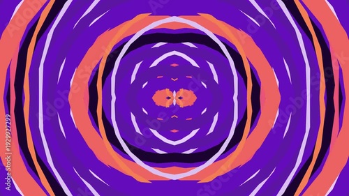Vibrant purple and orange concentric circles pattern