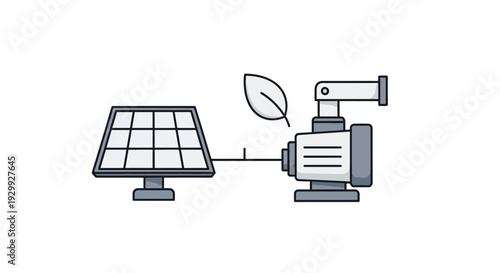 Solar Panel Powering Security Camera System.