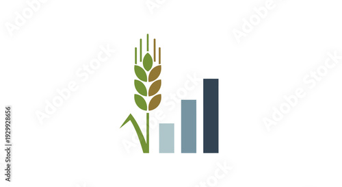 Wheat plant growth stages represented in a simple bar graph.