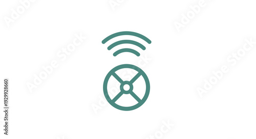 Autonomous Vehicle Steering Wheel Control Icon.