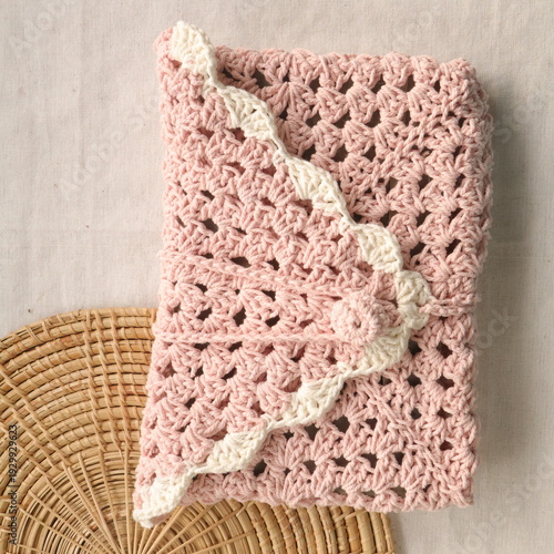 Book sleeve crochet handmade 