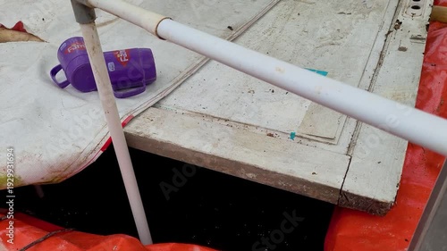 the process of providing liquid nutrition to hydroponic plants in a greenhouse