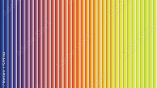 A vibrant spectrum of vertical stripes creates a smooth color gradient from deep blue to bright lime green