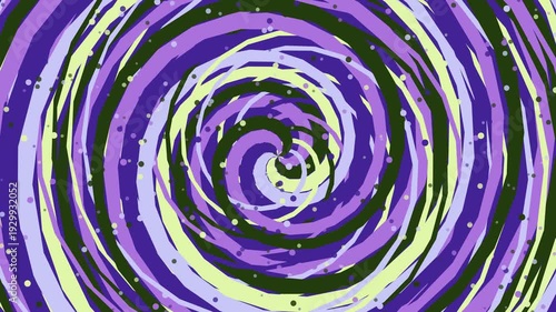 Vibrant purple and yellow swirling spiral pattern