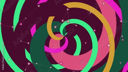 Vibrant swirling shapes and colors