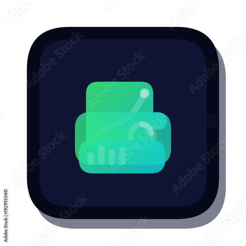 Dashboard widget layout 42 icon, dark mode neon gradient UI vector