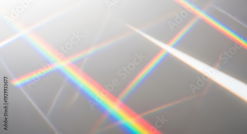 Rainbow Light Refraction Abstract Background with Prism Beam Effects