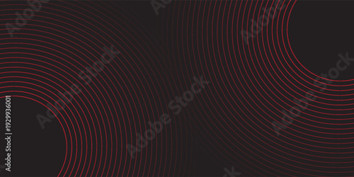 Abstract red glowing geometric lines on a dark background, creating a futuristic and modern design for posters, eps 10