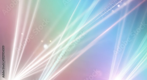 Pastel Light Beams Abstract Background with Soft Glowing Lines
