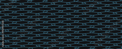 Seamless blue and black overlapping woven pattern vector eps 10