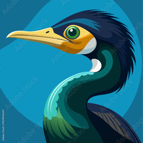 Cormoran déployant ses ailes pour sécher