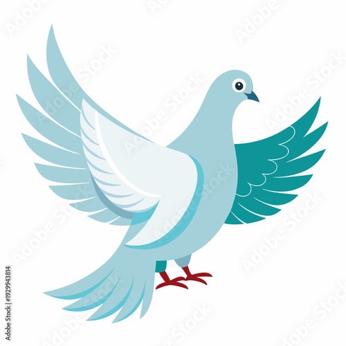 Pigeon volant dans les bois