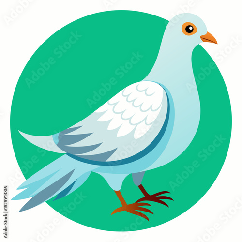 Pigeon volant dans les bois