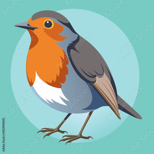 Merle d’Amérique perché sur un arbre au plumage vibrant dans le bois.