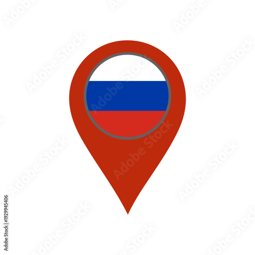 pin with the Russia flag vector 
Vector pin with the flag on a white background