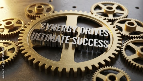 Wallpaper Mural Synergy Drives Ultimate Success Gears Torontodigital.ca
