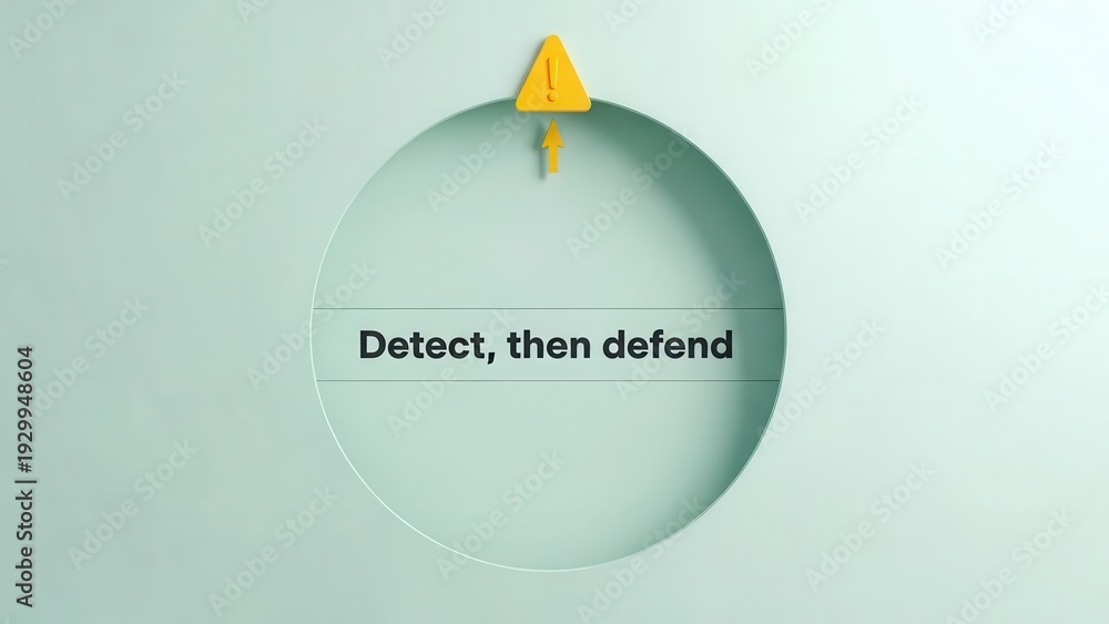 custom made wallpaper toronto digitalWarning Sign with Detect Then Defend Message