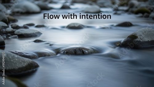 Wallpaper Mural Water Flow Over Smooth River Rocks Torontodigital.ca