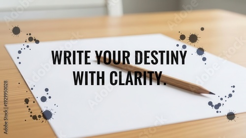 Wallpaper Mural Write Your Destiny With Clarity On Paper Torontodigital.ca