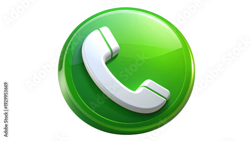 3D WhatsApp Logo Icon Glossy Social Media Symbol Vector