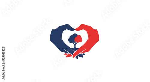 Hands Holding Heart with Person Inside.