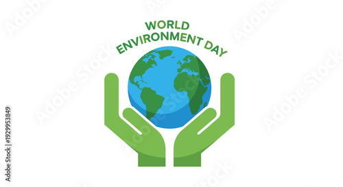 Hands Holding Earth Globe Environment Day.