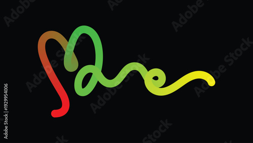 Vibrant abstract doodle art with gradient colors and swirling patterns