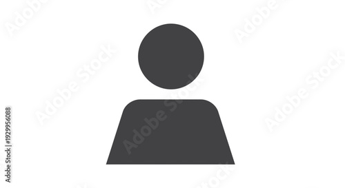 Simple User Profile Icon for Digital Identity.