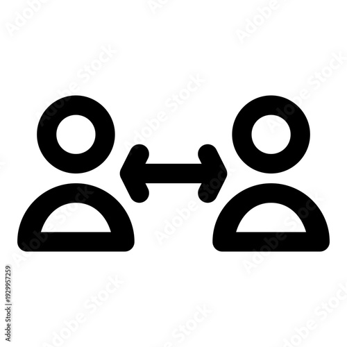 physical distancing icon