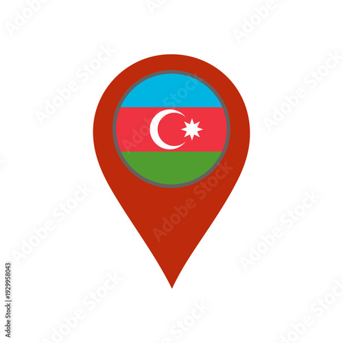 pin with the Azerbaijan flag vector 
Vector pin with the flag on a white background